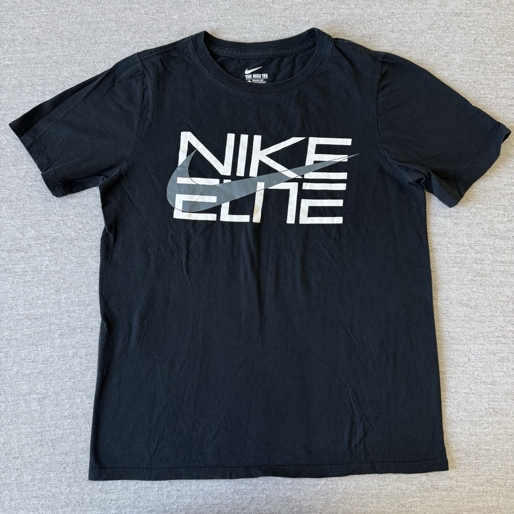 Nike Elite Boys/Youth Graphic T-Shirt Medium Black  Athletic Fit 100% Cotton